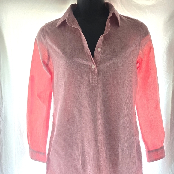 Seersucker Shirt Dress NWOT - Picture 2 of 10